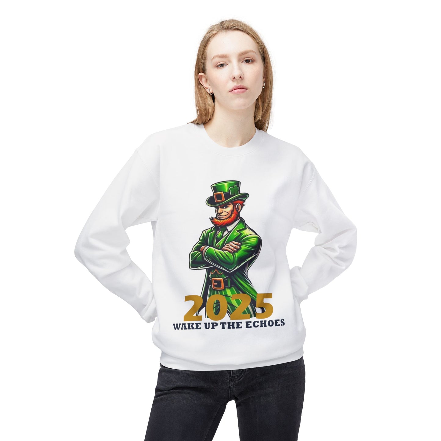 Notre Dame Crewneck Sweatshirt - 2025 Wake Up The Echoes