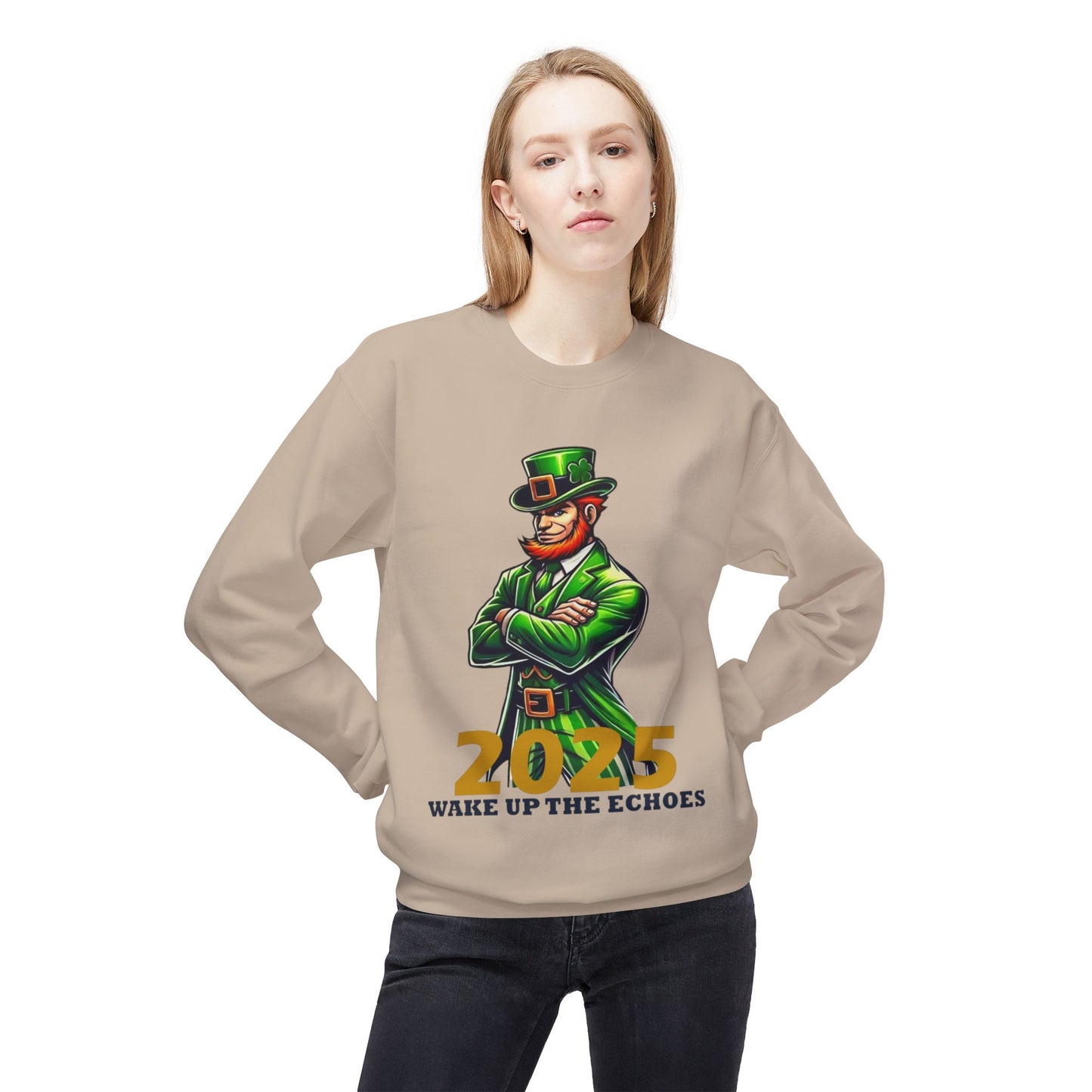 Notre Dame Crewneck Sweatshirt - 2025 Wake Up The Echoes